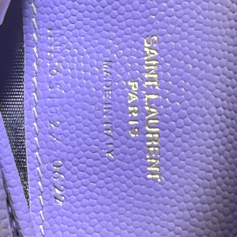 Authentic Saint Laurent Purple Quilted Leather Wallet - Picture 14 of 14